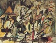 Arshile Gorky the leaf of the artichoke ls an owl oil painting on canvas